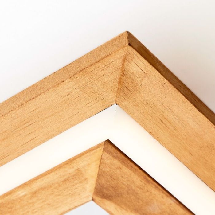 Plafoniera in legno marrone, Enise, 24W, 3000K LED