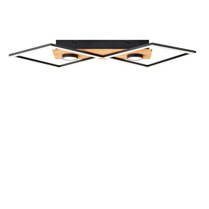Plafoniera in legno nera, Virginia, 32W, 3000K LED