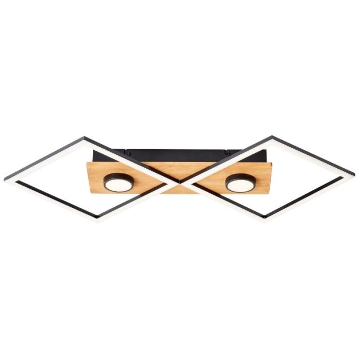 Plafoniera in legno nera, Virginia, 32W, 3000K LED