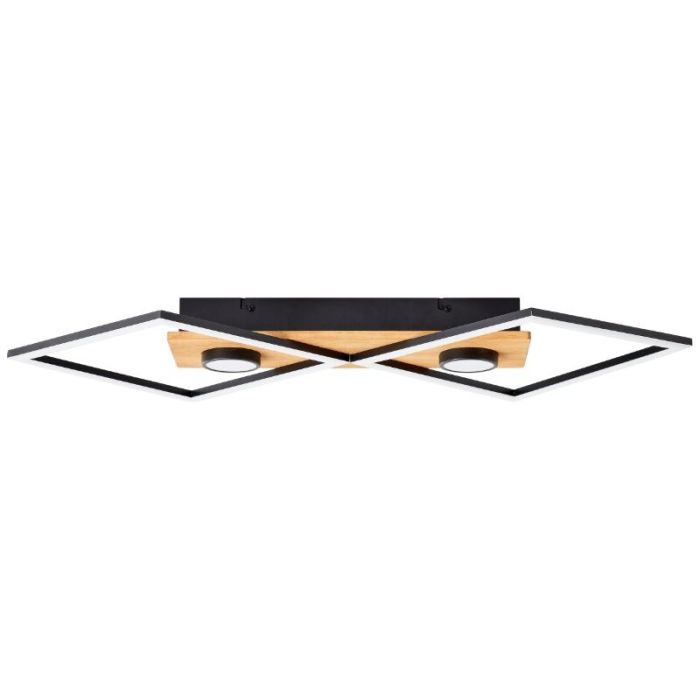 Plafoniera in legno nera, Virginia, 32W, 3000K LED