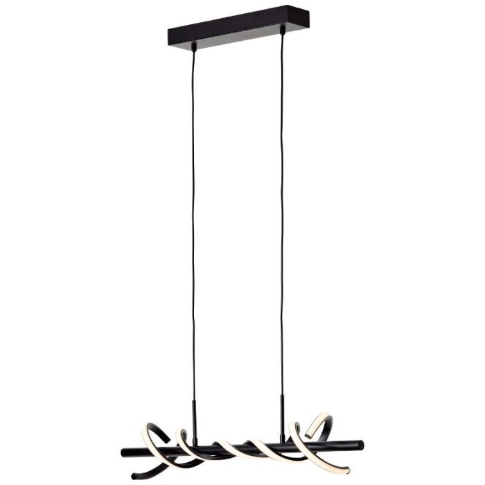 Lampada a sospensione nera moderna, Quang, 16W, 3000K LED