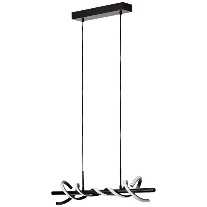 Lampada a sospensione nera moderna, Quang, 16W, 3000K LED
