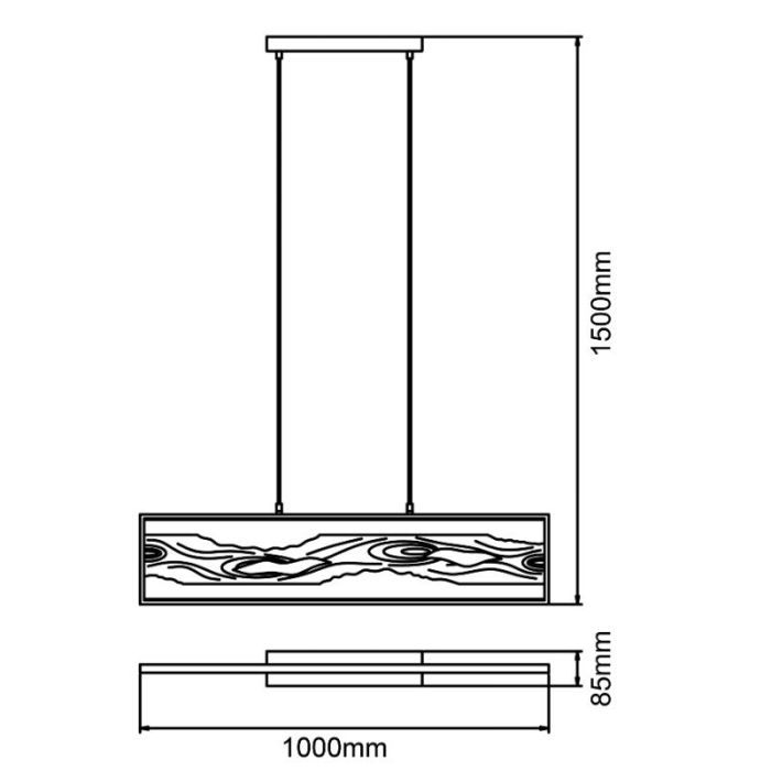 Lampade a sospensione per tavolo da pranzo marrone rustica, Raynor, 20W, 3000K LED