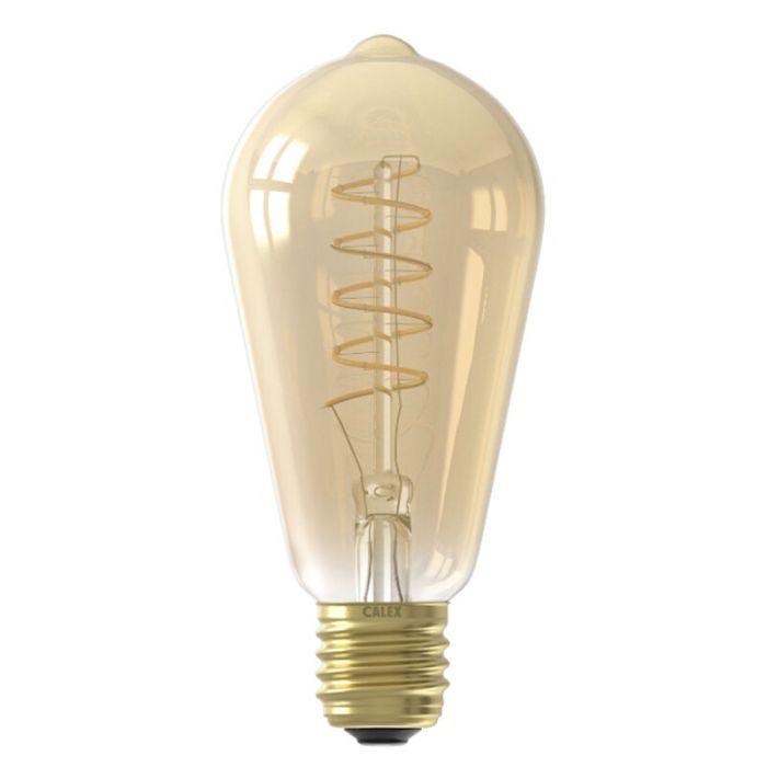 Calex lampadina Edison LED E27 regolabile ambra, 3,8W, 2100K