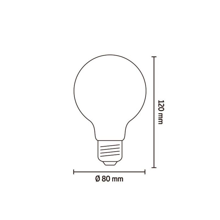 Calex lampadina a filamento LED E27 regolabile ambra, 3,8W, 2100K