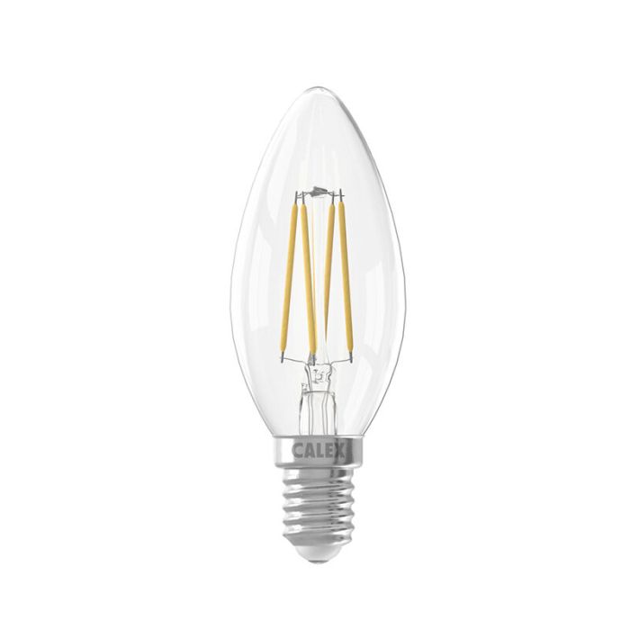 Calex lampadina a candela LED E14 regolabile 4,5W, 2700K