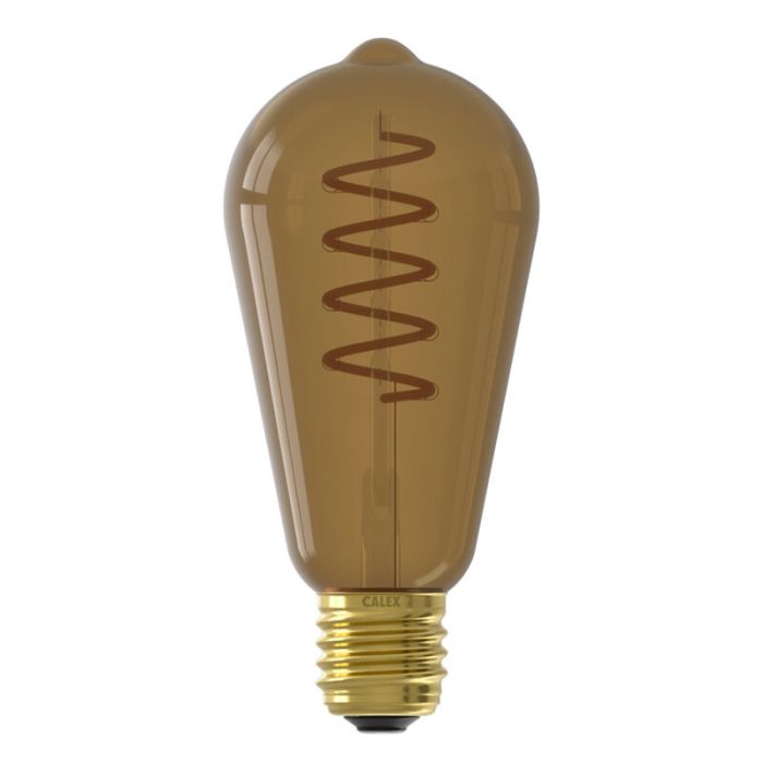 Calex lampadina Edison LED E27 regolabile marrone, 4W, 1800K