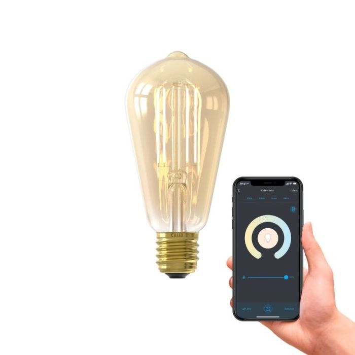 Calex lampadina LED smart E27 ambra, 7W, 1800-3000K