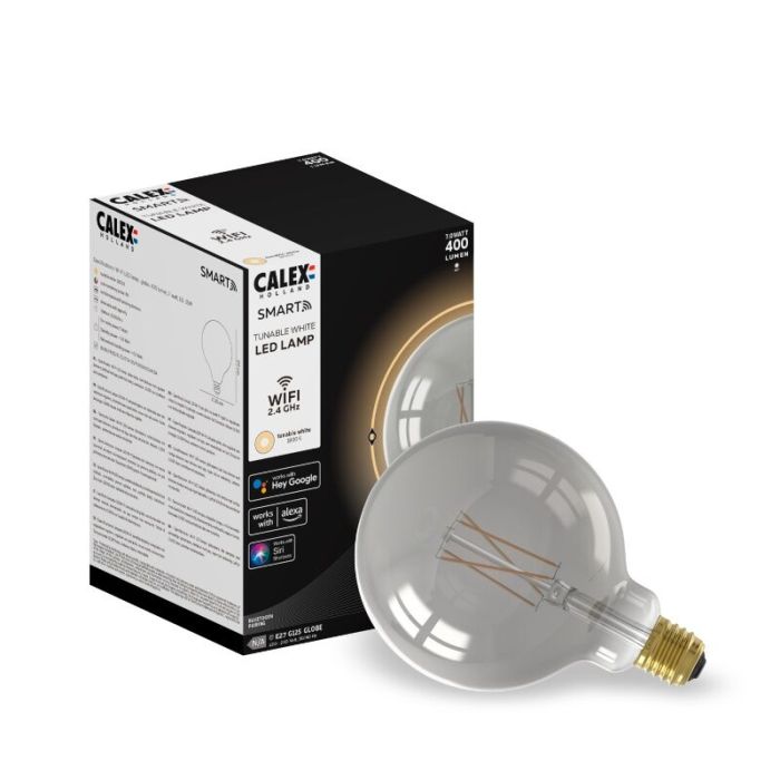 Calex lampadina LED smart E27 grigio, 7W, 1800K