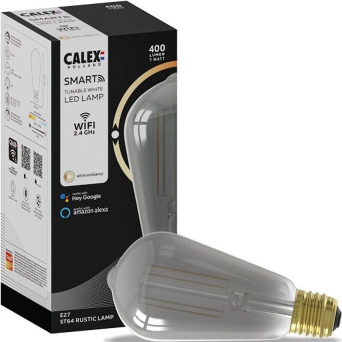 Calex lampadina LED smart E27 grigio, 7W, 1800K