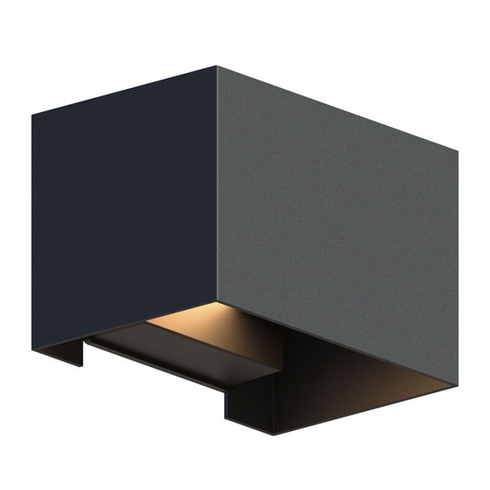 Lampada da parete up down nera in alluminio, Dion, 7W, 3000K LED, IP54