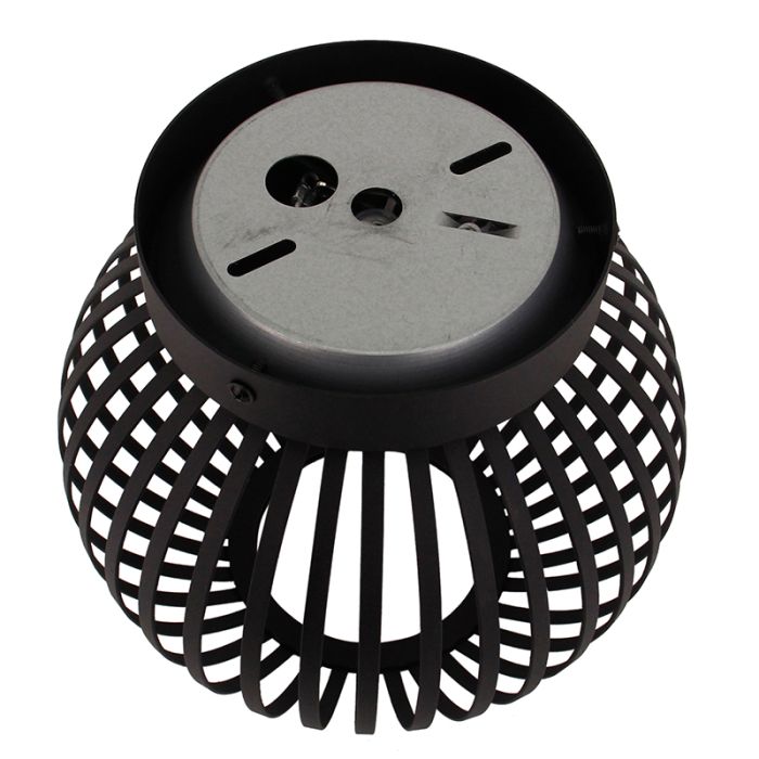 Lampada da soffitto nera industriale, Lieve