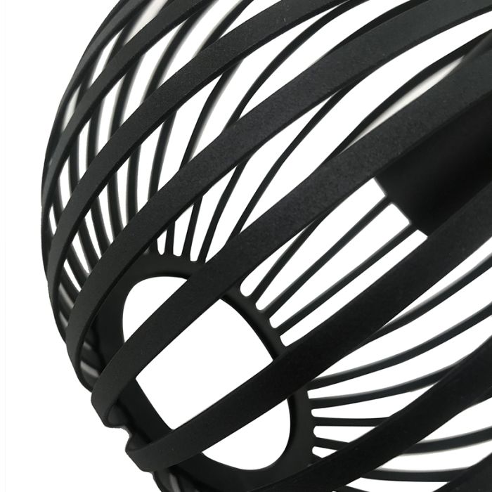 Lampada da soffitto nera industriale, Lieve