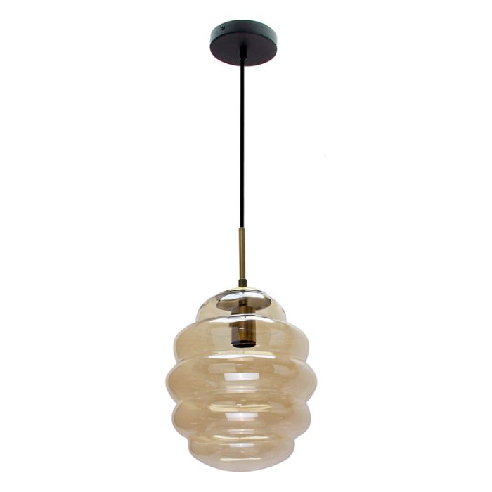 Lampada a sospensione ambrata moderna, Lemay