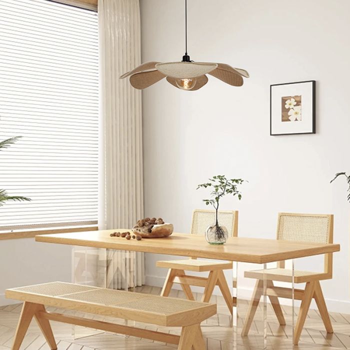 Lampada a sospensione beige rustica, Vere