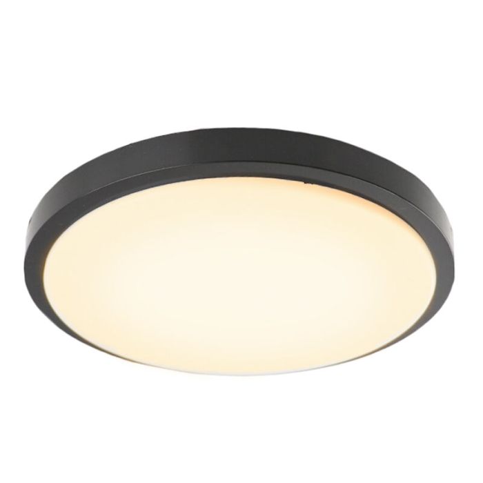Plafoniera nera in plastica, Kos, 16W, 3000K LED