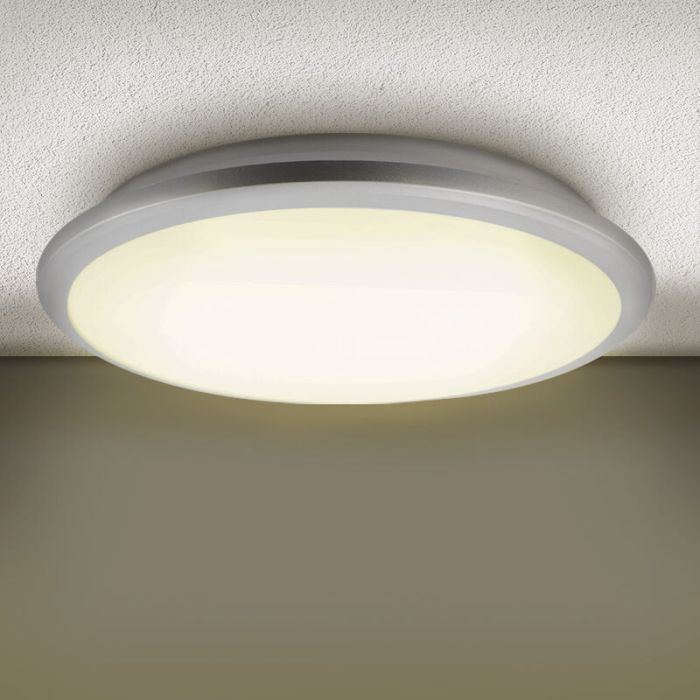 Plafoniera argenta in plastica, Joachim, 24W, 3000K LED