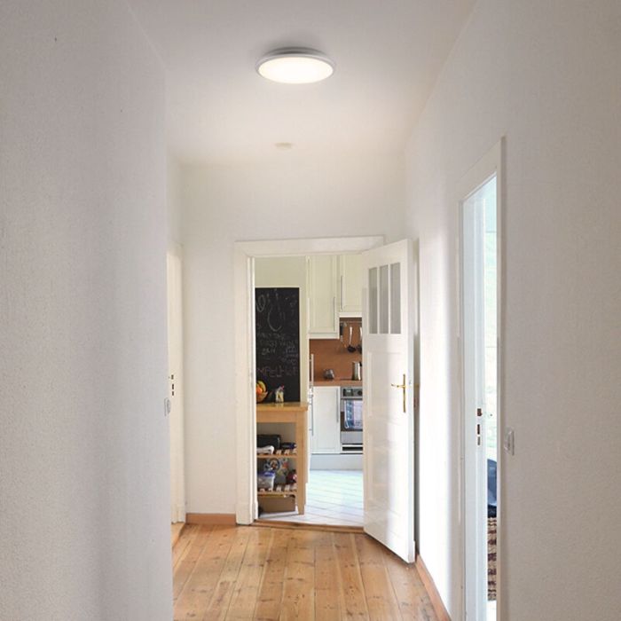 Plafoniera argenta in plastica, Joachim, 24W, 3000K LED