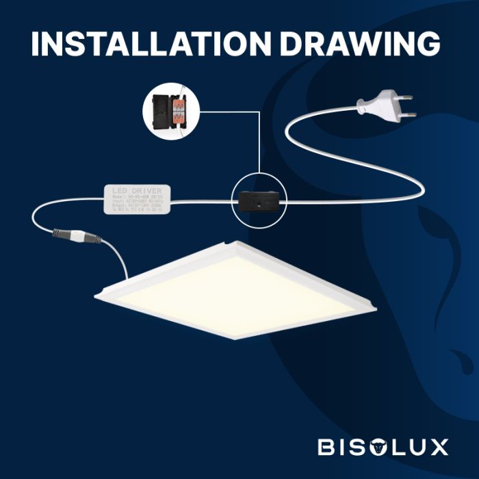 Pannello LED 30x30 cm, 18W, 6500K