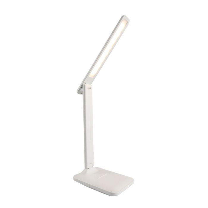 Lampada da scrivania bianca in plastica, Danila, 5W, colore regolabile LED, controllo touch
