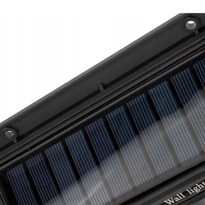 Applique da esterno solare nera in plastica, Albert, 8W, 6000K LED, IP65