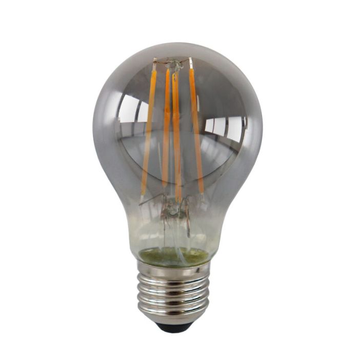 Lampadina LED Olucia E27 dimmerabile, A60, 5w, Vetro fumé, 2200k