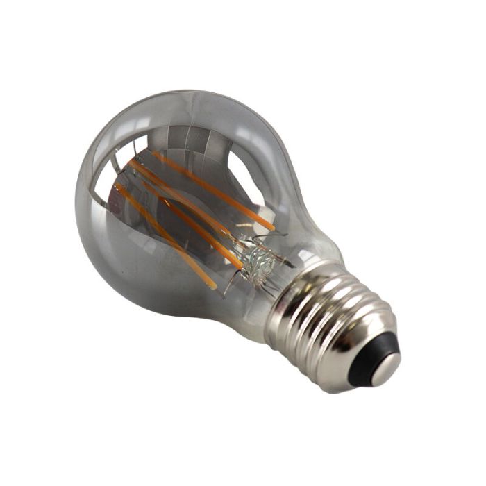 Lampadina LED Olucia E27 dimmerabile, A60, 5w, Vetro fumé, 2200k