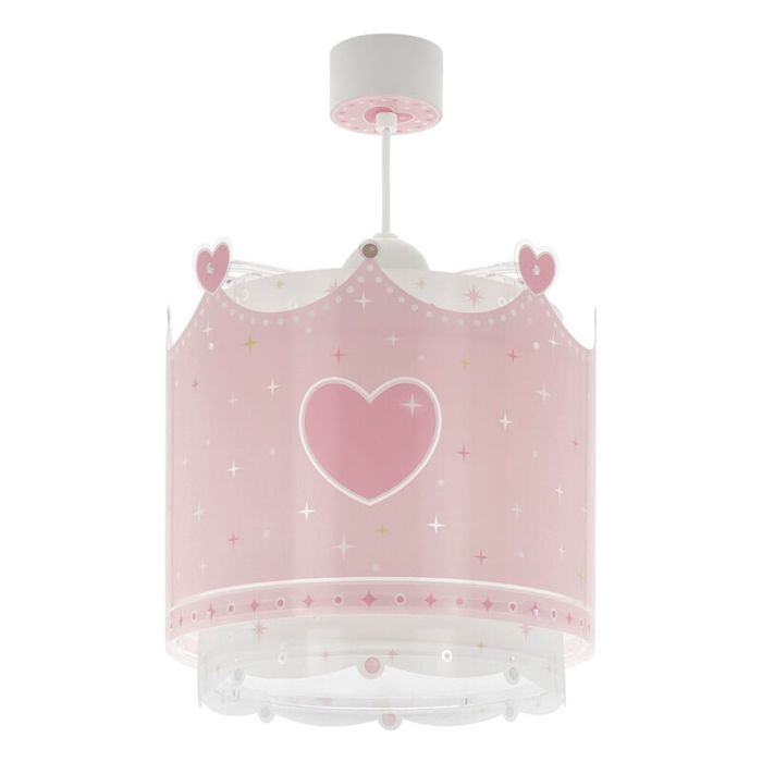 Lampada a sospensione per bambini rosa in plastica, Queen