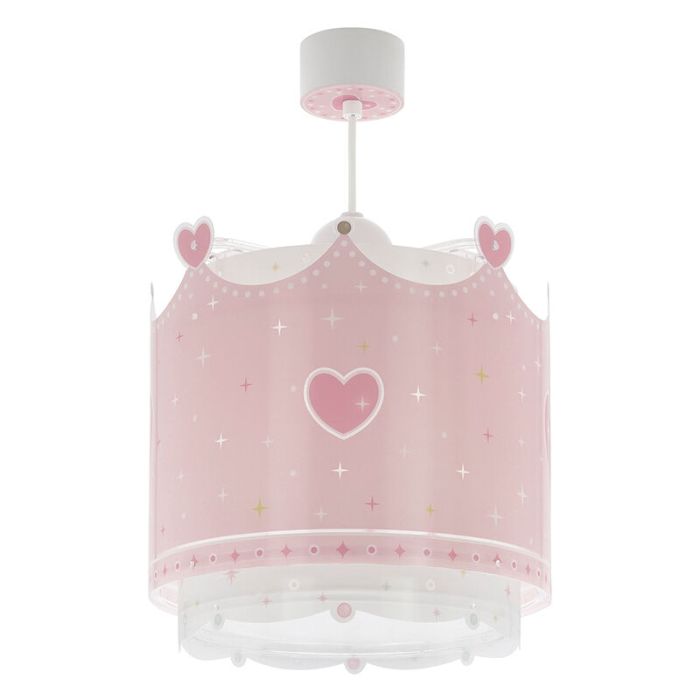 Lampada a sospensione per bambini rosa in plastica, Queen