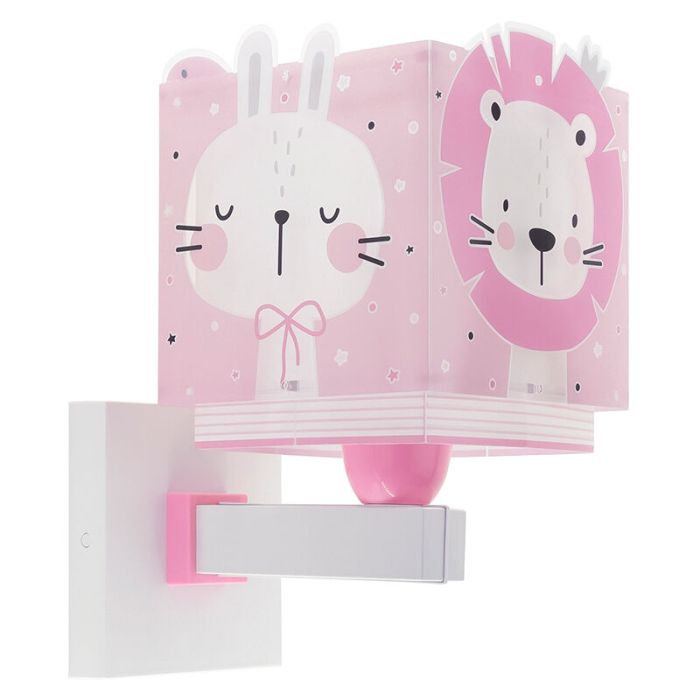 Applique da parete per bambini rosa in plastica, Baby jungle