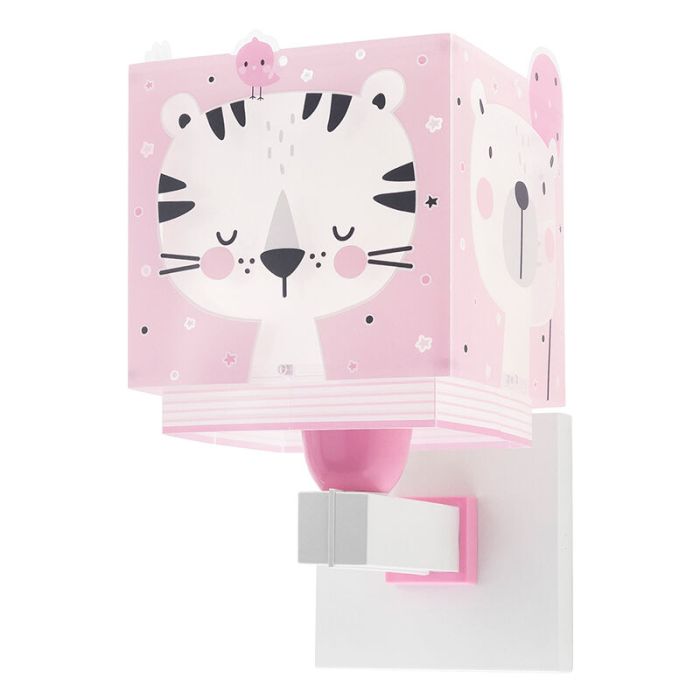 Applique da parete per bambini rosa in plastica, Baby jungle