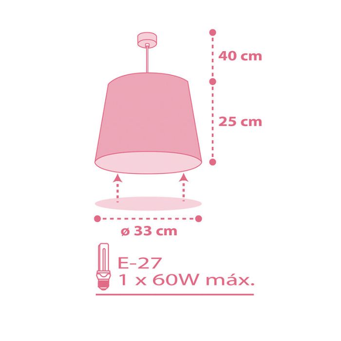Lampada a sospensione per bambini rosa in plastica, Flamingo