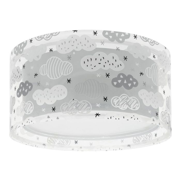 Lampada da soffitto per bambini grigia in plastica, Clouds