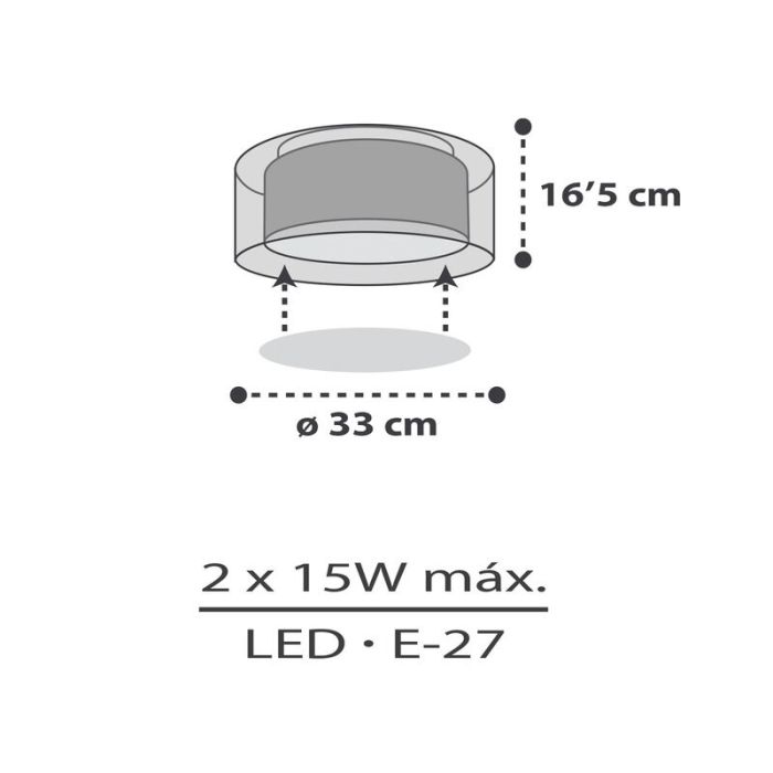 Lampada da soffitto per bambini grigia in plastica, Clouds