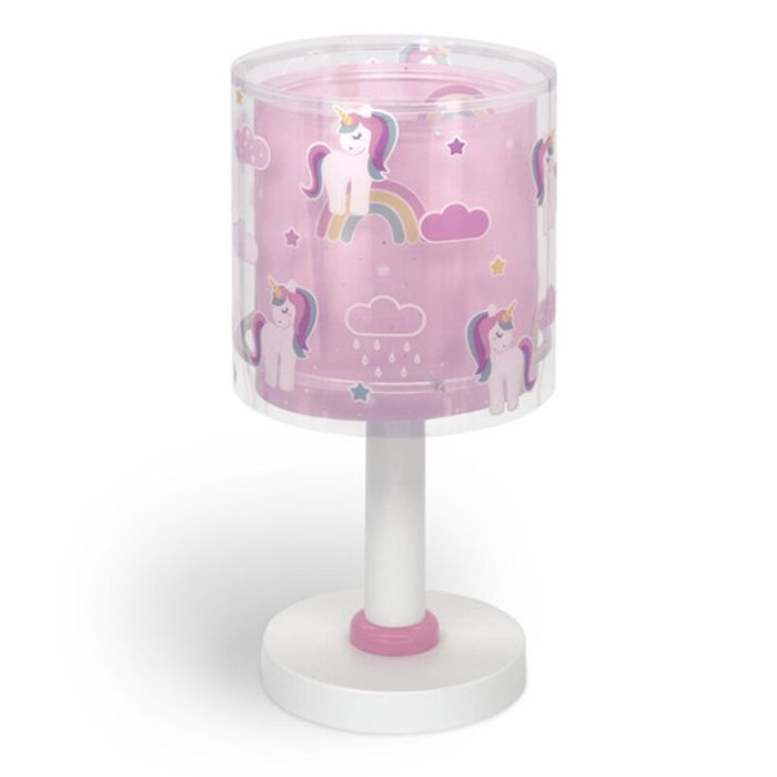 Lampada da tavolo per bambini rosa in plastica, Unicorn
