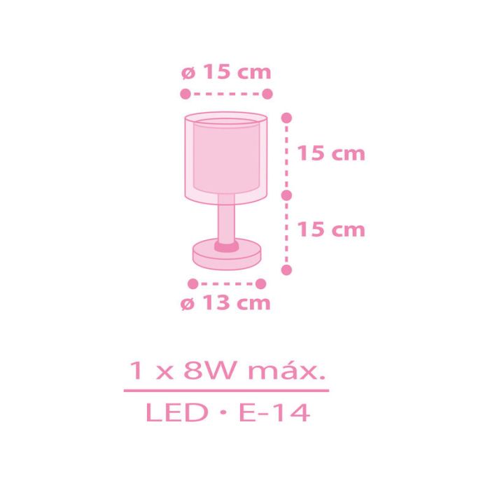 Lampada da tavolo per bambini rosa in plastica, Unicorn