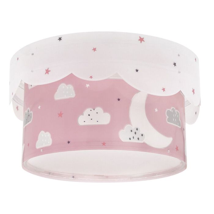 Lampada da soffitto per bambini rosa in plastica, Moon