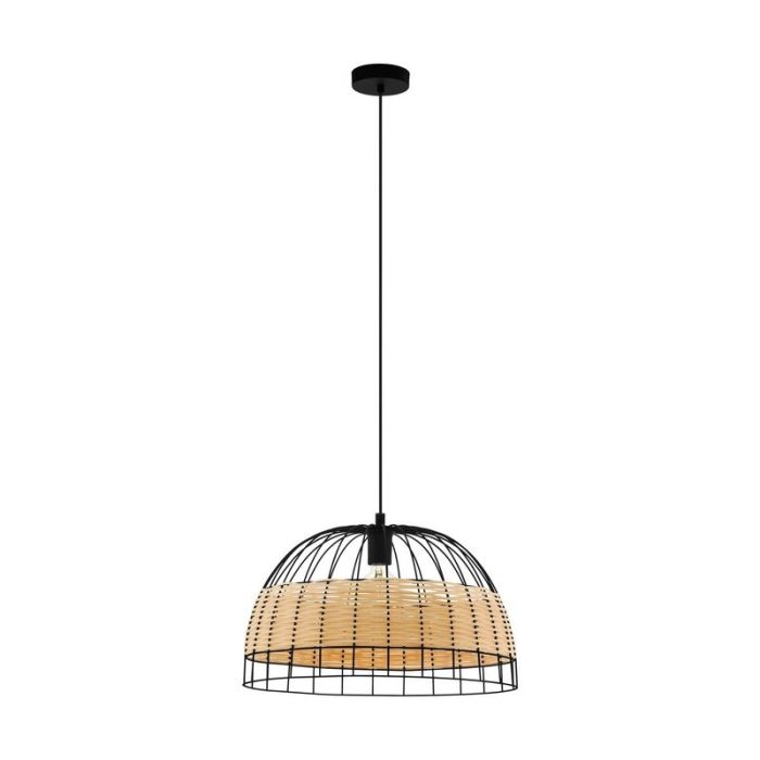 Lampada a sospensione in rattan marrone, Guillaume