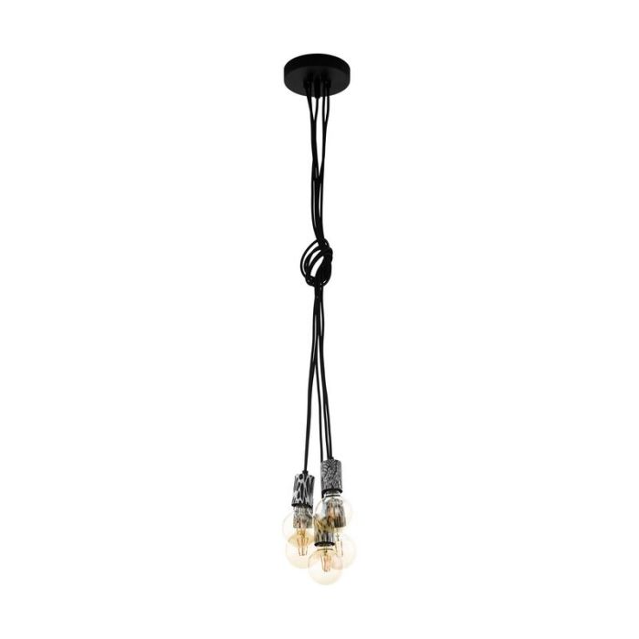 Lampada a sospensione nera in acciaio, Nickolai