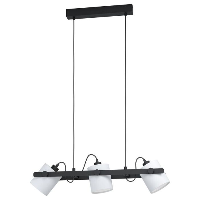 Lampada a sospensione in legno nera, Kaspar