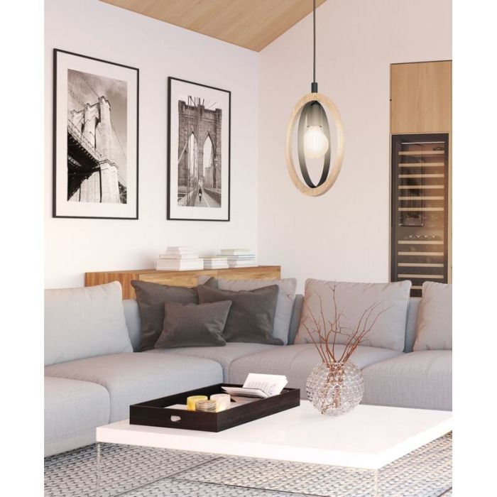 Lampada a sospensione in legno, Angeline
