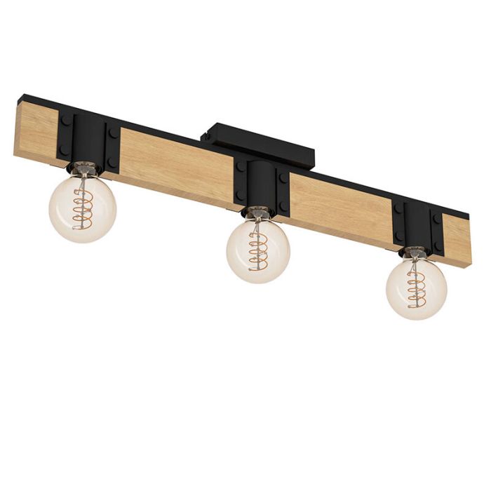 Lampada da soffitto marrone in legno, Angela