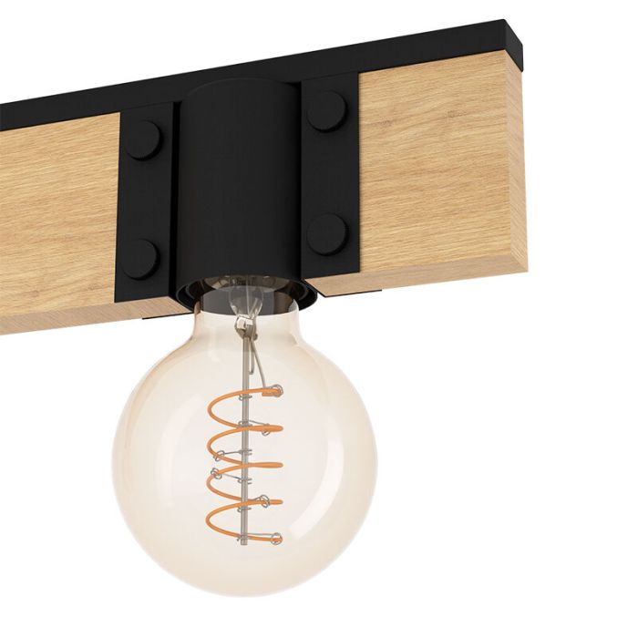 Lampada da soffitto marrone in legno, Angela