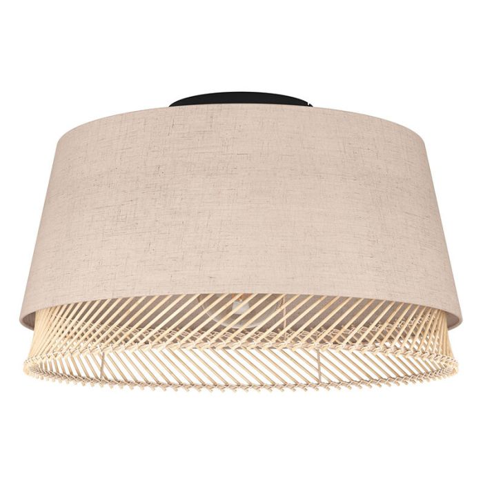 Plafoniera beige in tessuto, Ruby