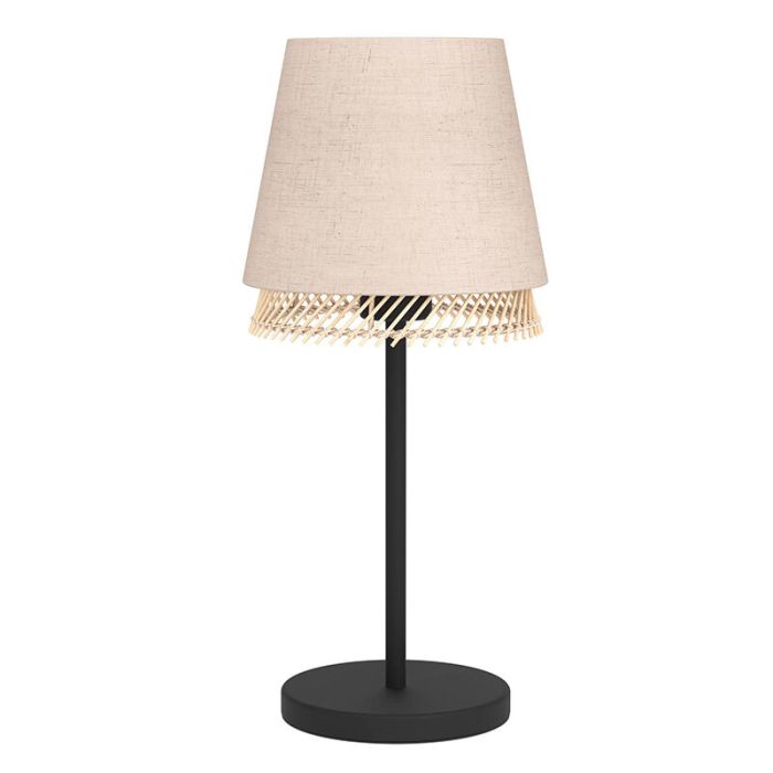 Lampada da tavolo beige in tessuto, Ruby, con interruttore