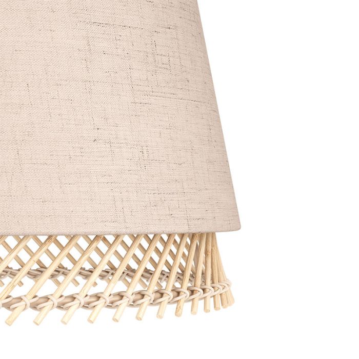 Lampada da tavolo beige in tessuto, Ruby, con interruttore