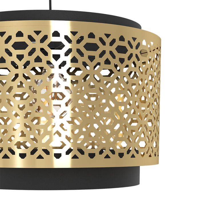 Lampada a sospensione in ottone in acciaio, Quincy