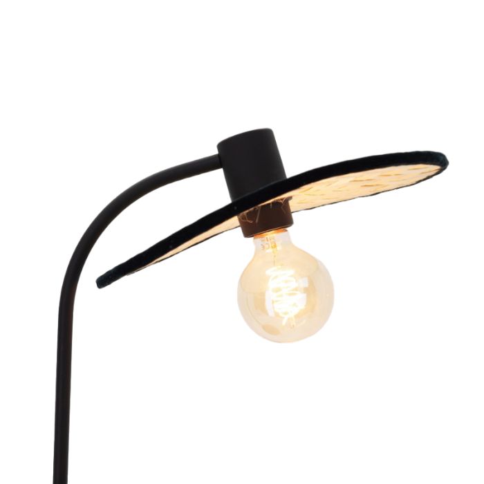 Lampada da tavolo marrone in legno, Jillah, con interruttore