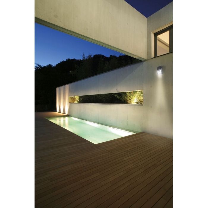 Applique da esterno solare nera in plastica, Zora, 1W, 6000K LED, IP44