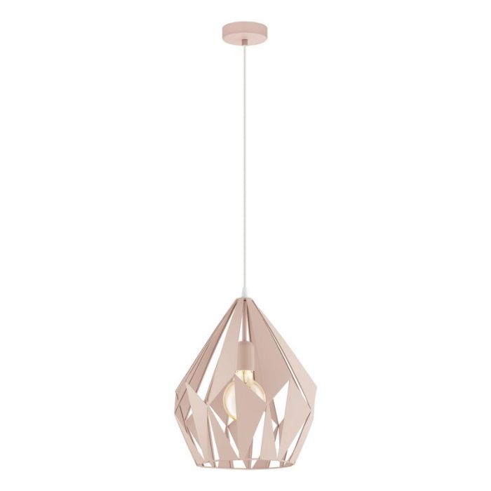 Lampada a sospensione rosa metallo, Acri